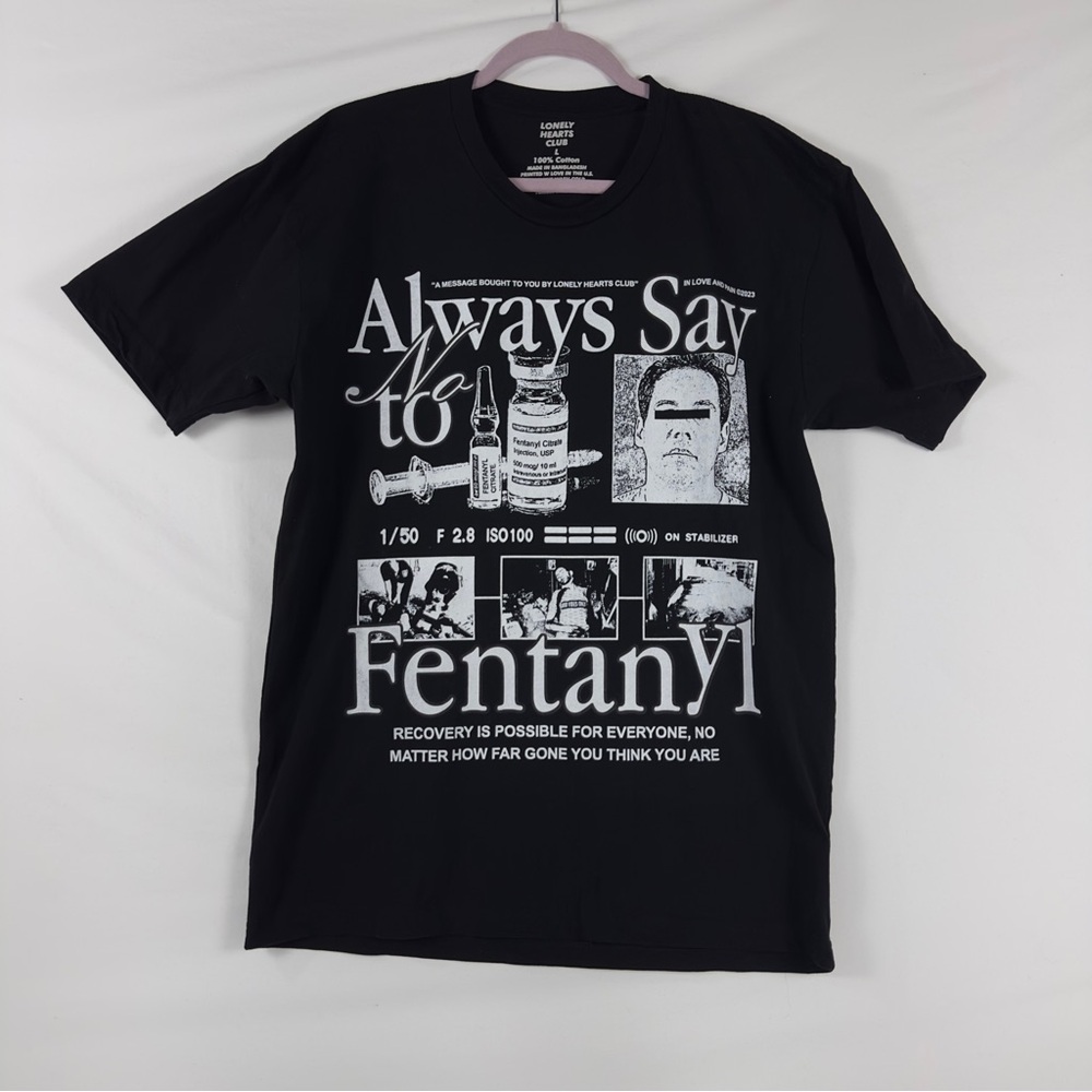 Black Graphic Tee with Bold Print